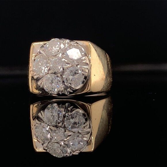 Diamond Ring Unisex 14 KT 1.10 CT Certified $5,950 018203 - Picture 8 of 17